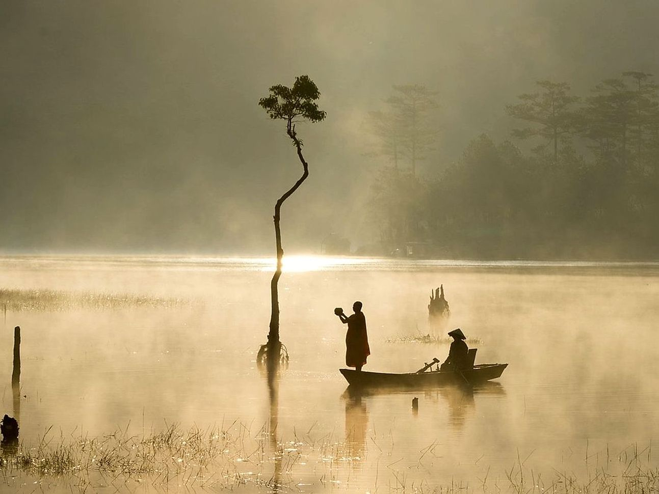 Lagoa congelada